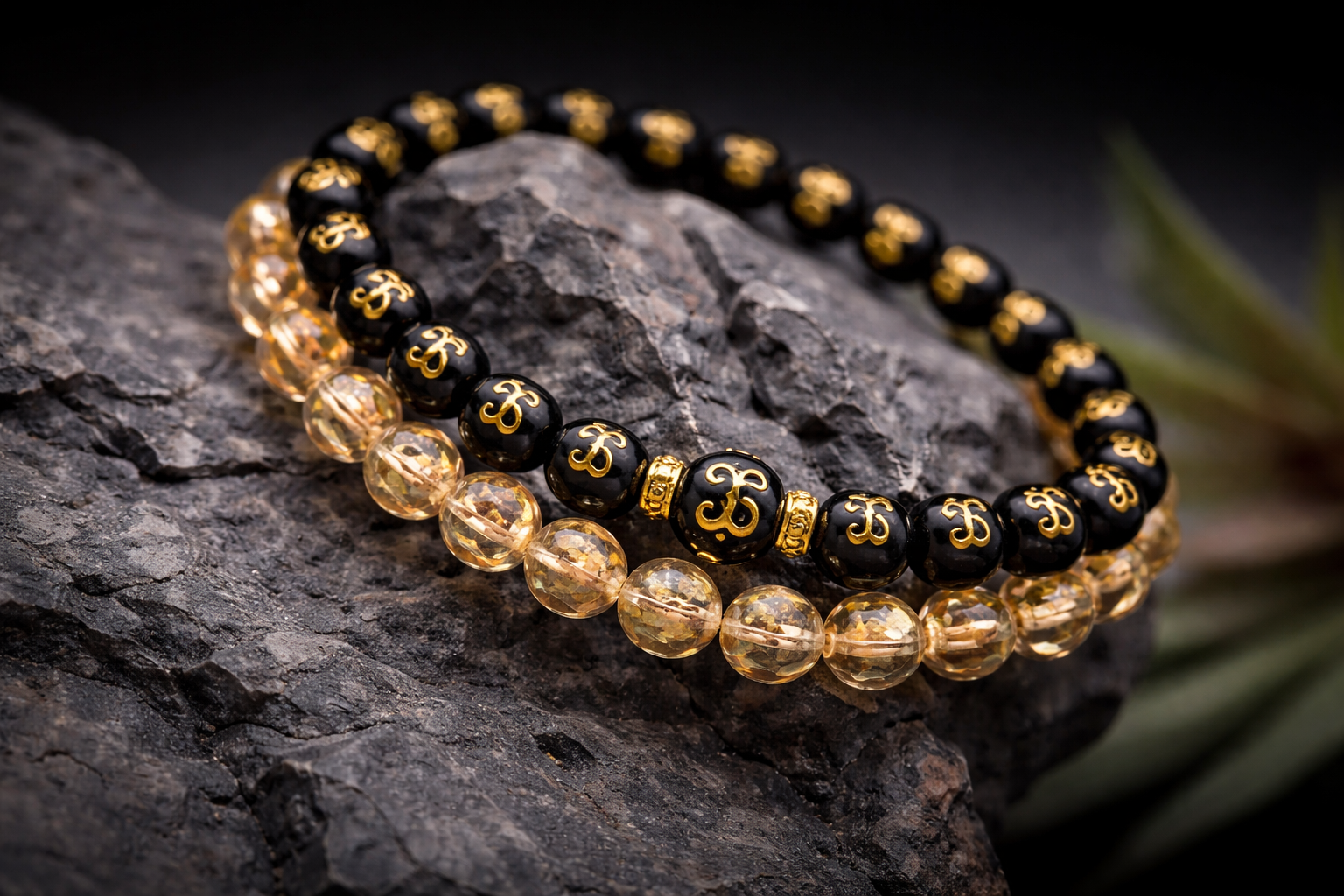 Om Engraved Bracelet