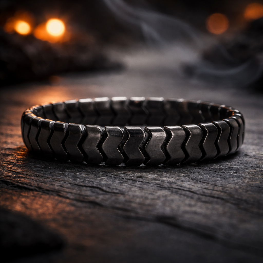 Midnight Glow Hematite Band