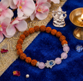 Rose Quartz Rudraksha Nazar Raksha Band